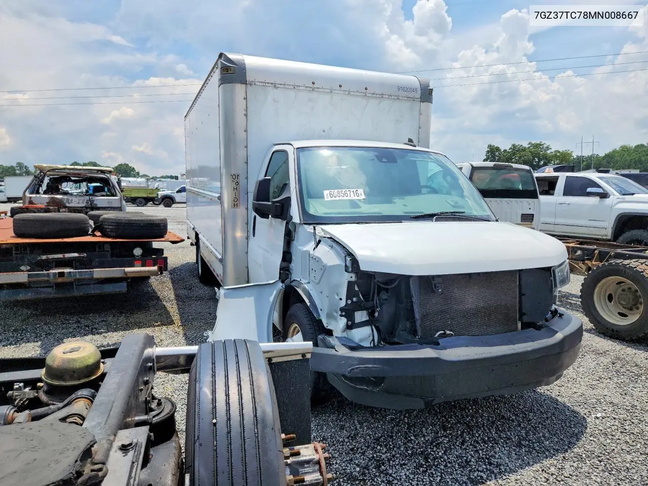 2021 GMC Savana Box Truck VIN: 7GZ37TC78MN008667 Lot: 60856716