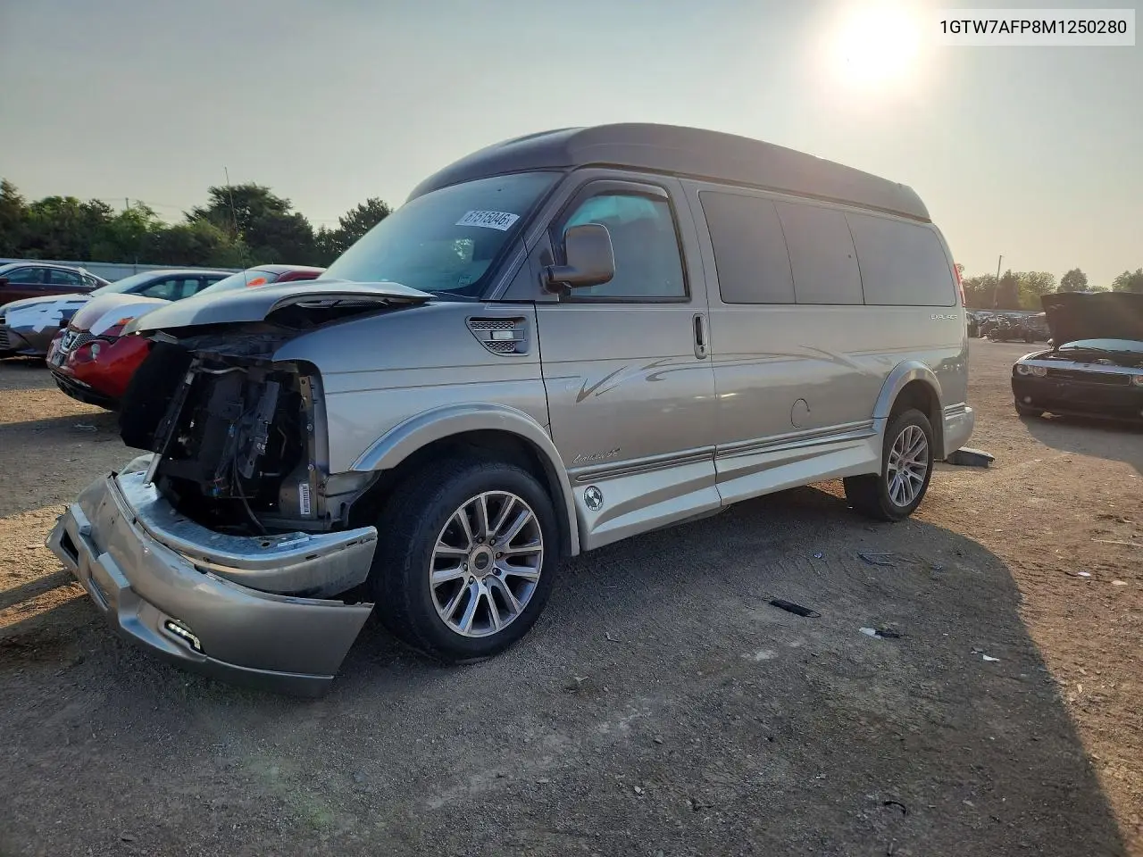 2021 GMC Savana G2500 VIN: 1GTW7AFP8M1250280 Lot: 61515046