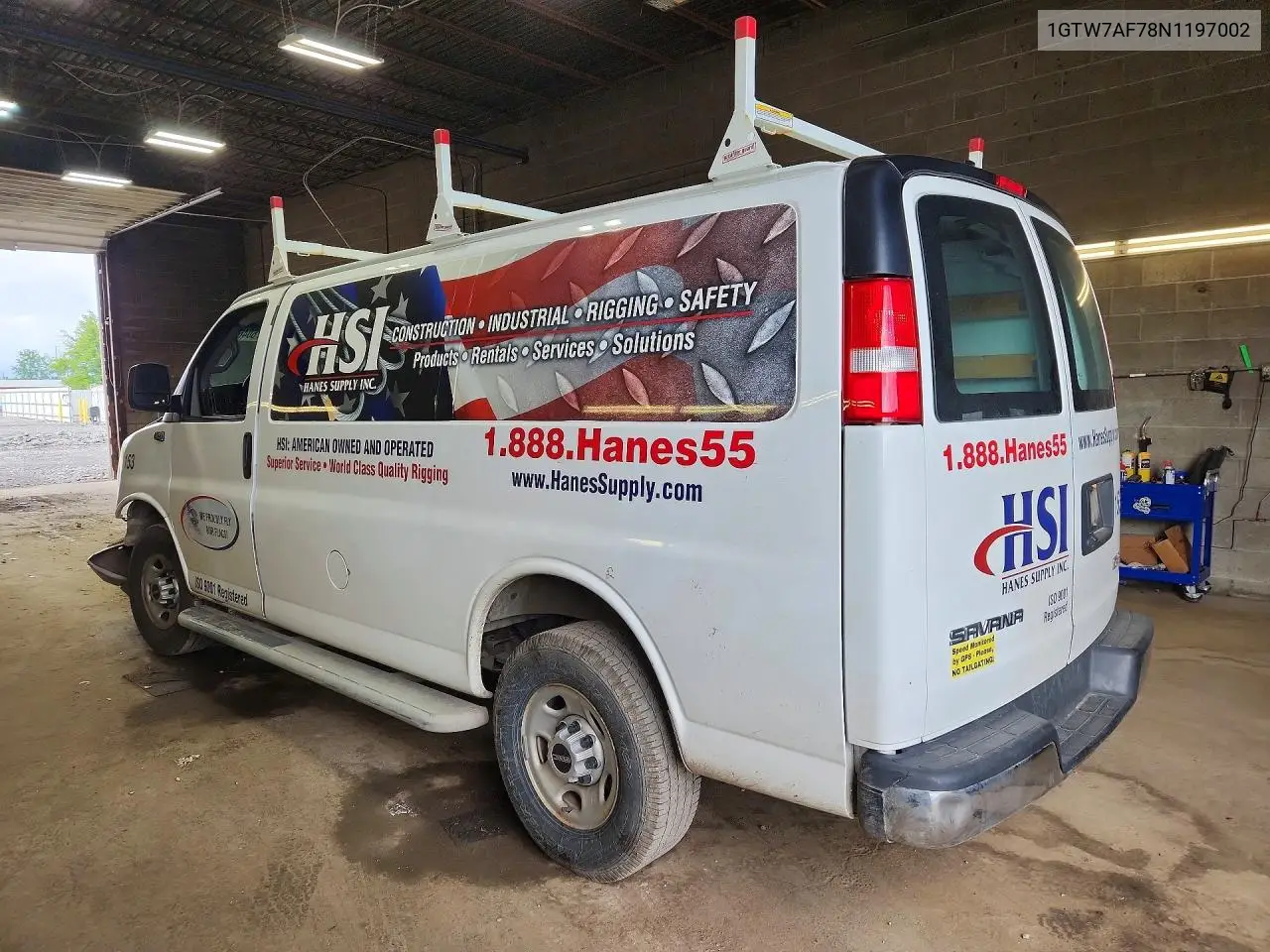 2022 GMC Savana G2500 VIN: 1GTW7AF78N1197002 Lot: 57604696