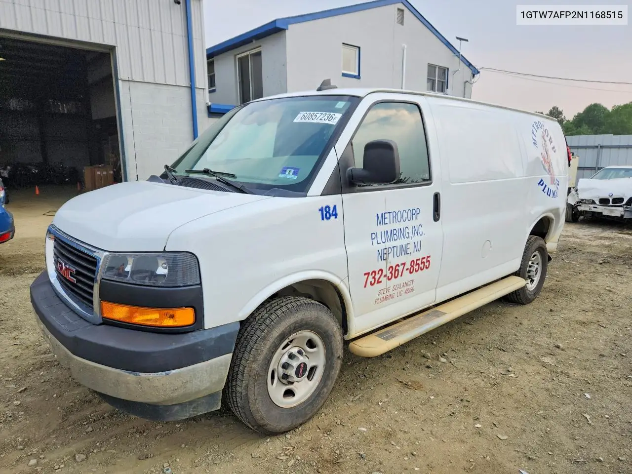 2022 GMC Savana G2500 VIN: 1GTW7AFP2N1168515 Lot: 60857236