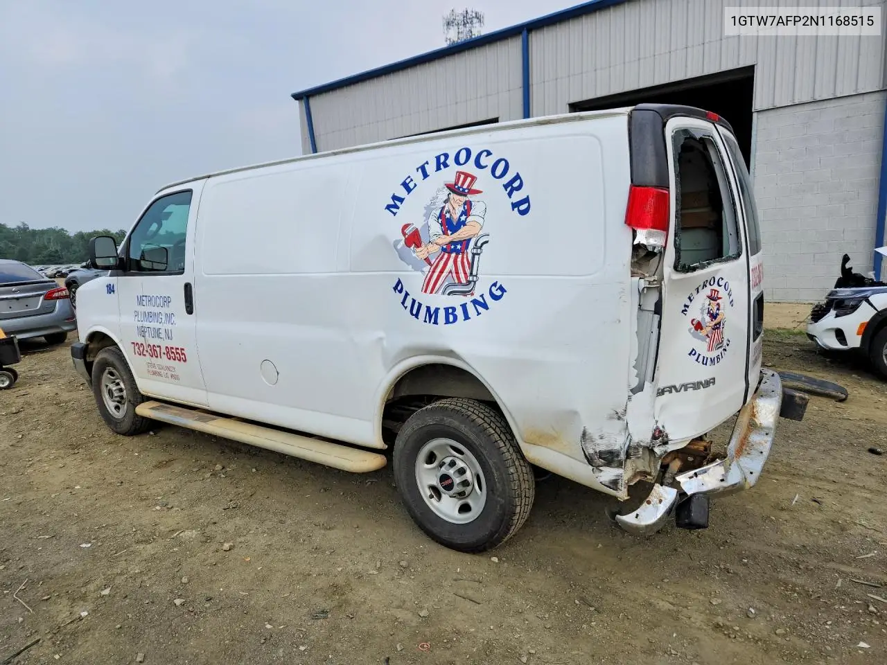 2022 GMC Savana G2500 VIN: 1GTW7AFP2N1168515 Lot: 60857236