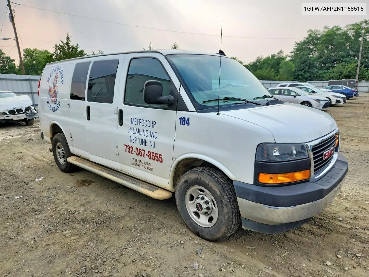2022 GMC Savana G2500 VIN: 1GTW7AFP2N1168515 Lot: 60857236