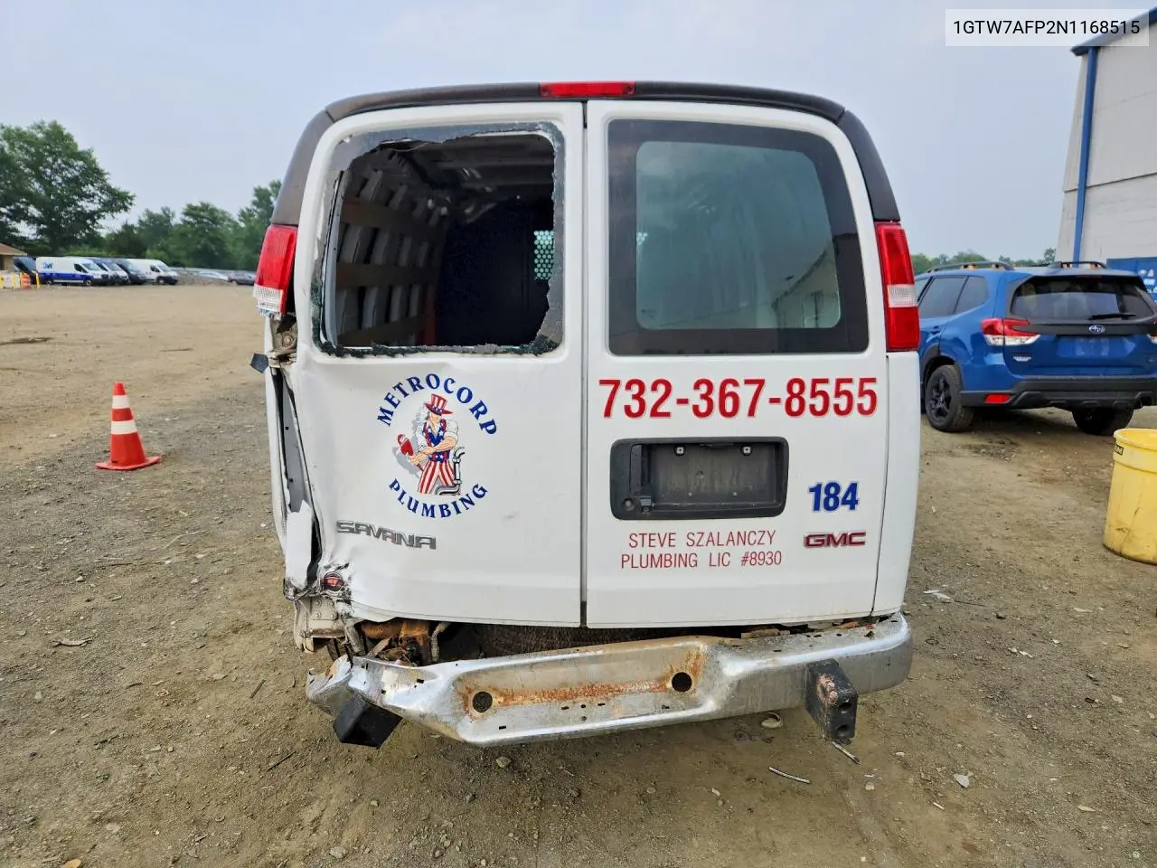2022 GMC Savana G2500 VIN: 1GTW7AFP2N1168515 Lot: 60857236