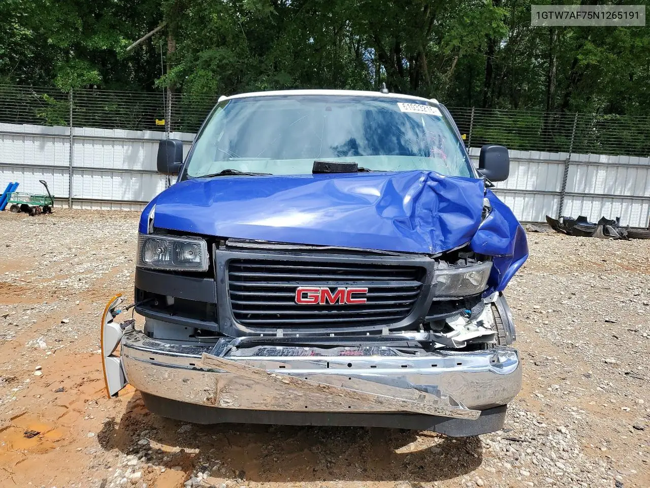 2022 GMC Savana G2500 VIN: 1GTW7AF75N1265191 Lot: 61033216