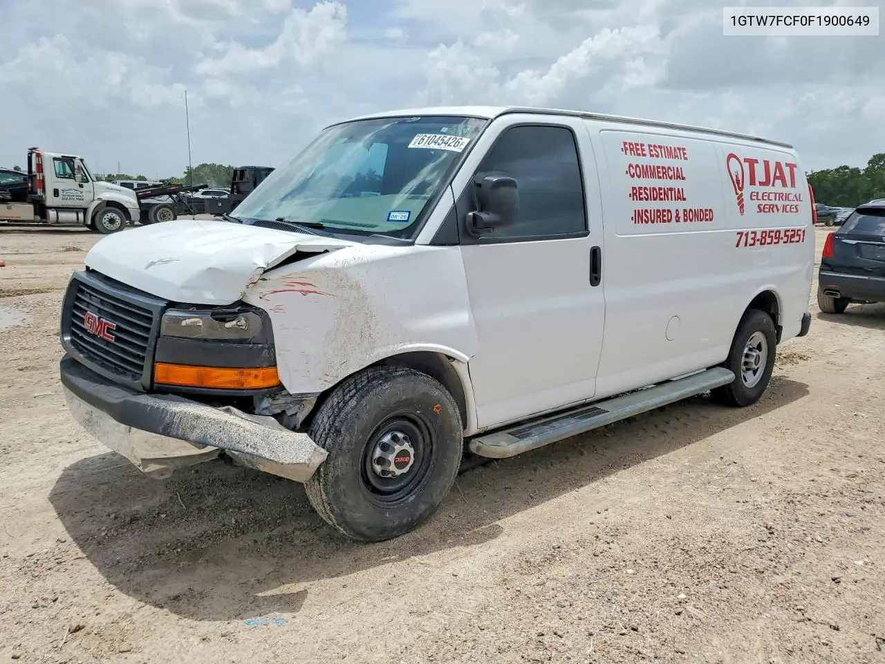 2022 GMC Savana G2500 VIN: 1GTW7FCF0F1900649 Lot: 61045426