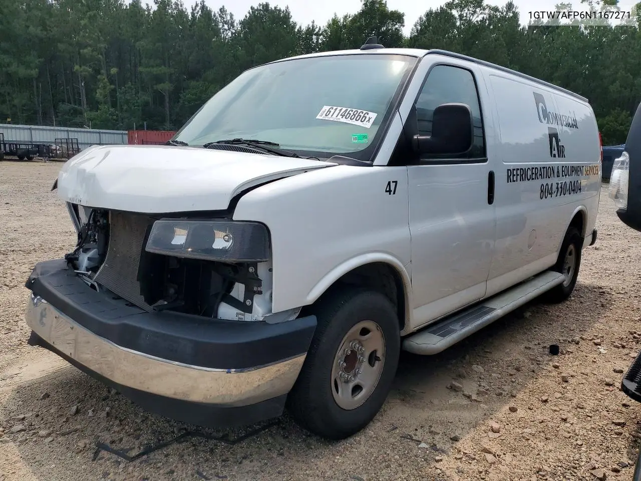2022 GMC Savana G2500 VIN: 1GTW7AFP6N1167271 Lot: 61146866