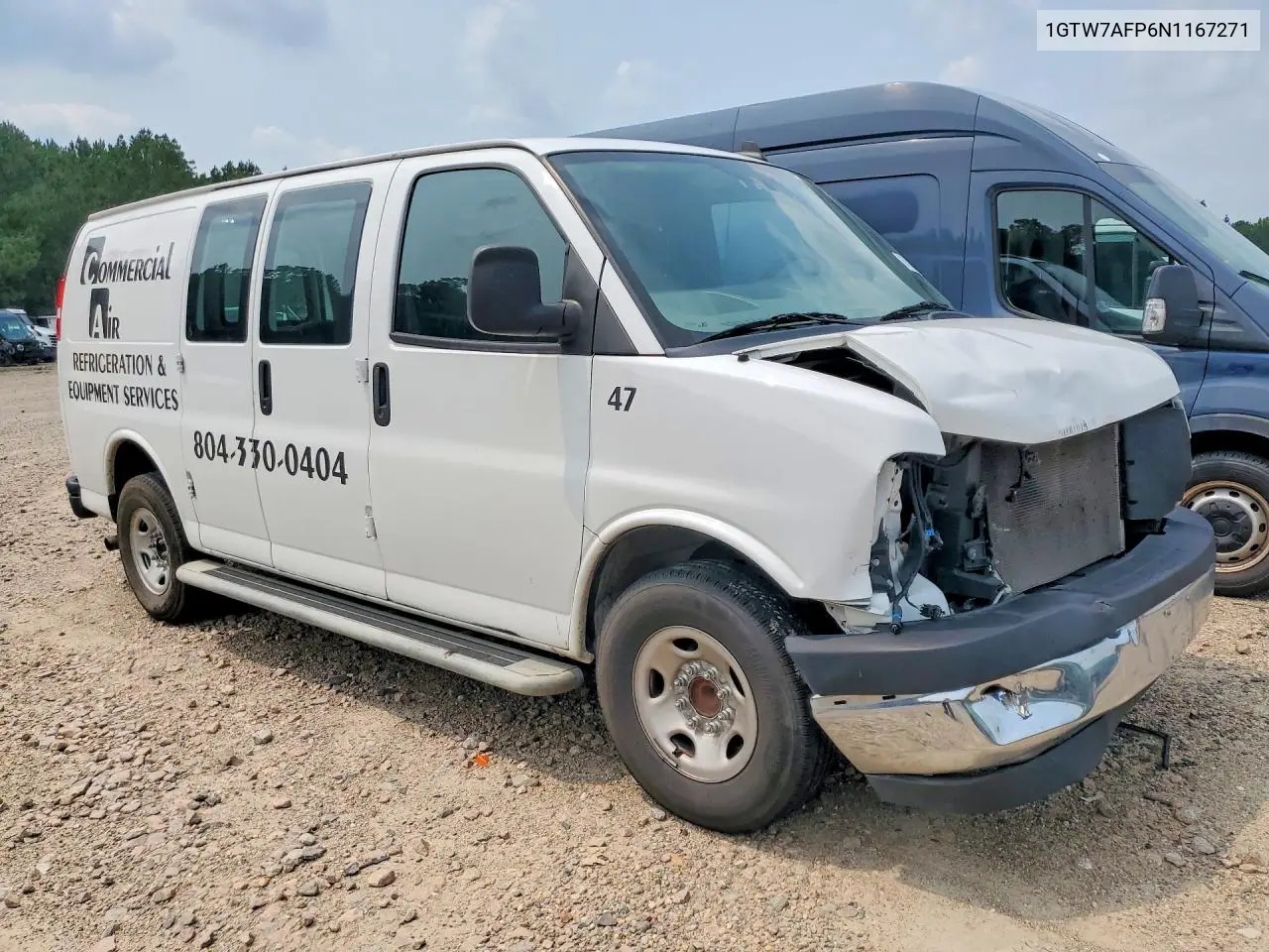 2022 GMC Savana G2500 VIN: 1GTW7AFP6N1167271 Lot: 61146866