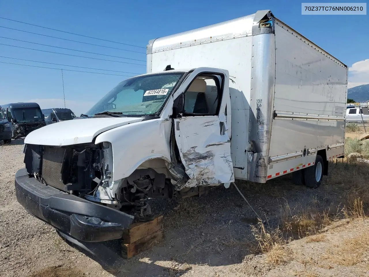 2022 GMC Savana Cut - Box Truck VIN: 7GZ37TC76NN006210 Lot: 62264816