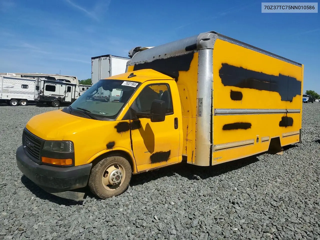 2022 GMC Savana Box Truck VIN: 7GZ37TC75NN010586 Lot: 78321965