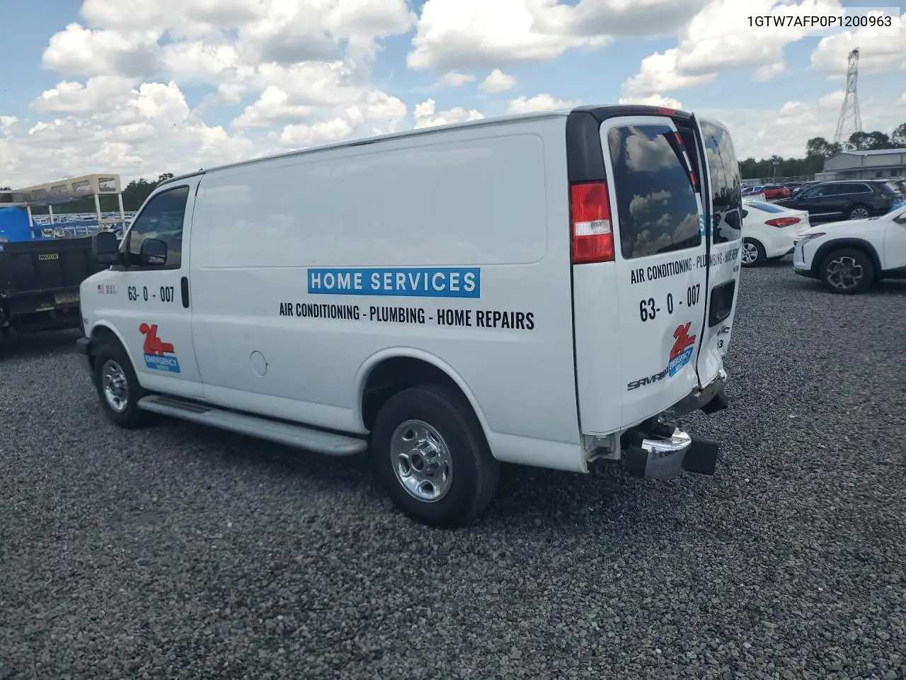 2023 GMC Savana G2500 VIN: 1GTW7AFP0P1200963 Lot: 60001606