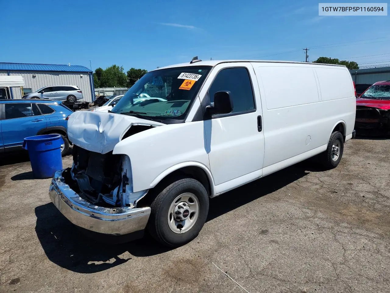 2023 GMC Savana G2500 VIN: 1GTW7BFP5P1160594 Lot: 61423736