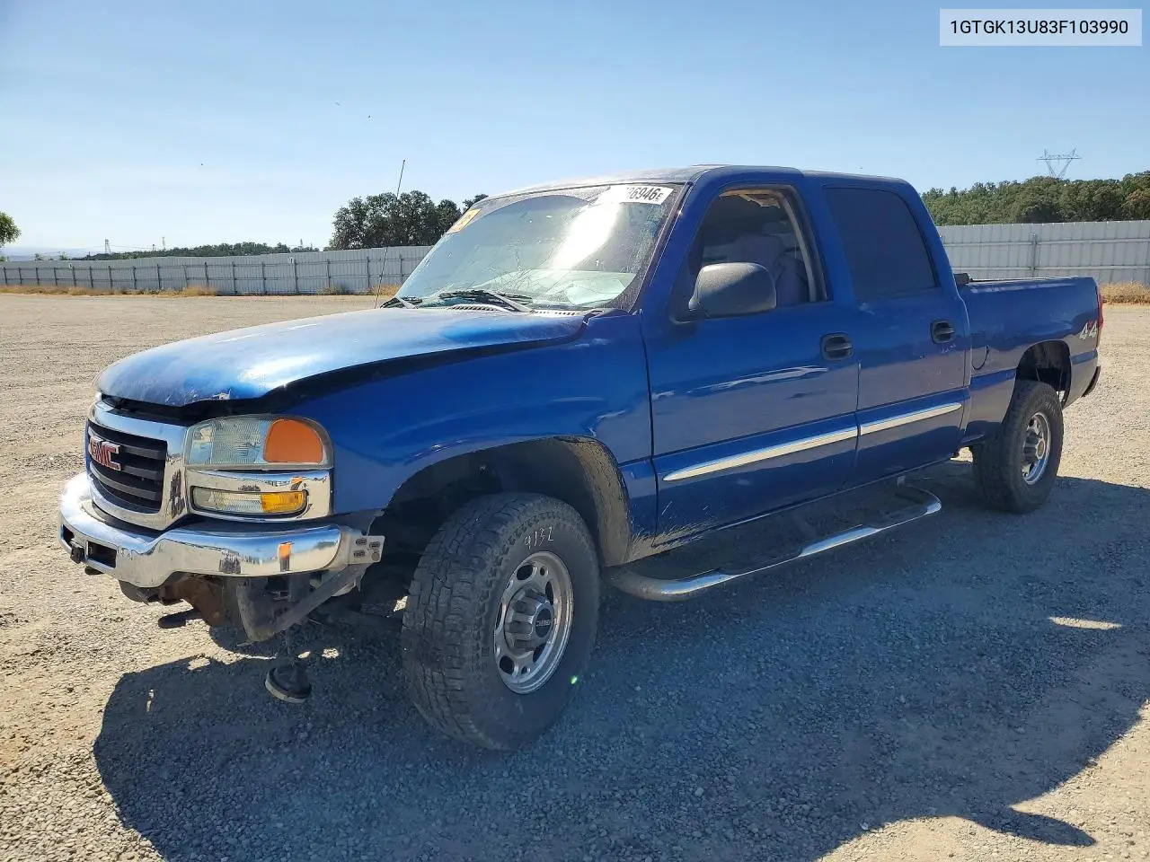 2003 GMC Sierra K1500 Heavy Duty VIN: 1GTGK13U83F103990 Lot: 61636946
