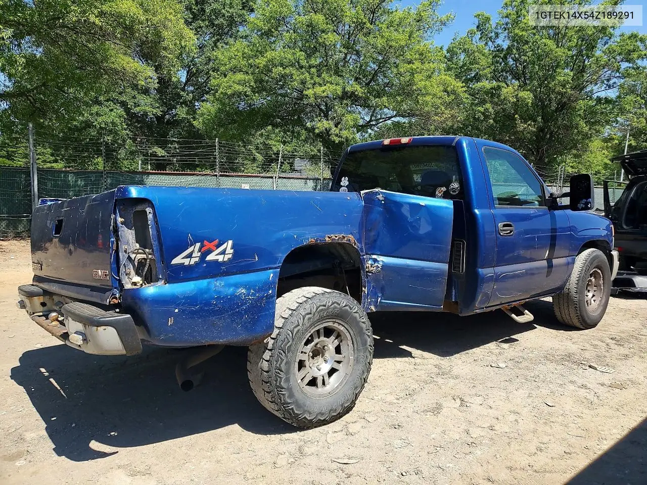 2004 GMC New Sierra K1500 VIN: 1GTEK14X54Z189291 Lot: 55542066
