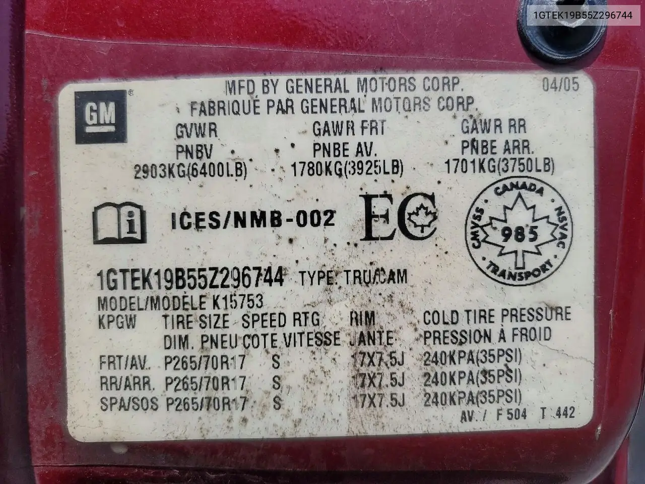 I (GMT800)