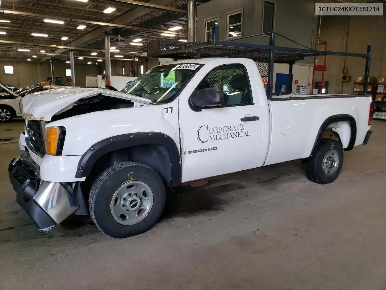 2007 GMC Sierra C2500 Heavy Duty VIN: 1GTHC24KX7E551714 Lot: 61343006