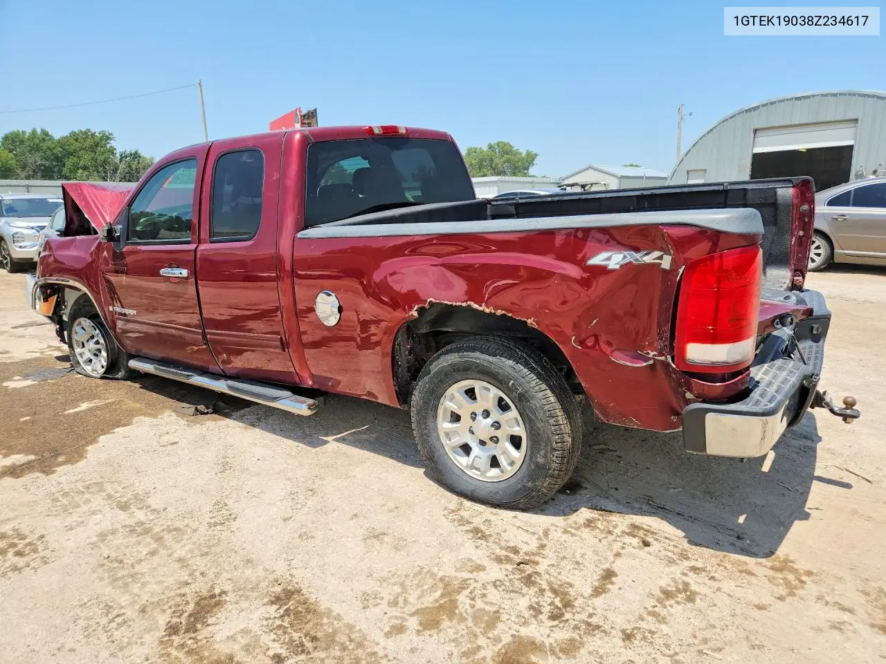 2008 GMC Sierra K1500 VIN: 1GTEK19038Z234617 Lot: 59975306