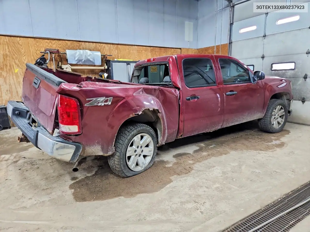 2008 GMC Sierra K1500 VIN: 3GTEK133X8G237923 Lot: 60713216