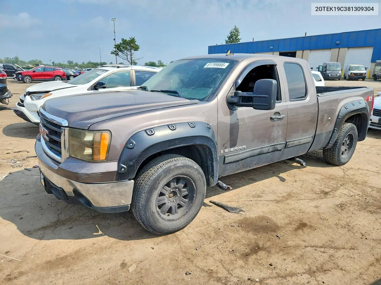 2008 GMC Sierra K1500 VIN: 2GTEK19C381309304 Lot: 61799666