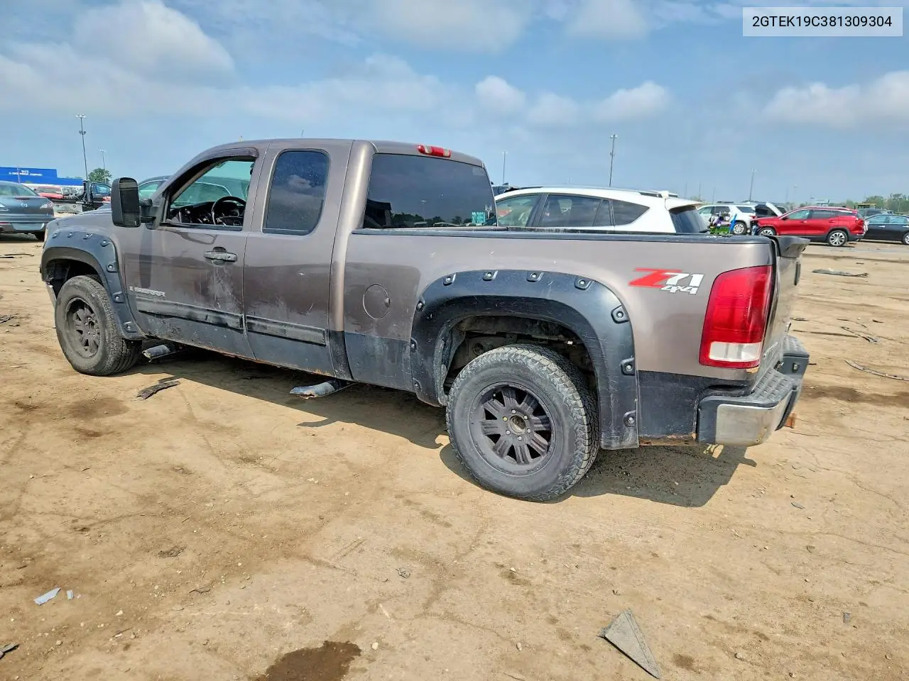 2008 GMC Sierra K1500 VIN: 2GTEK19C381309304 Lot: 61799666