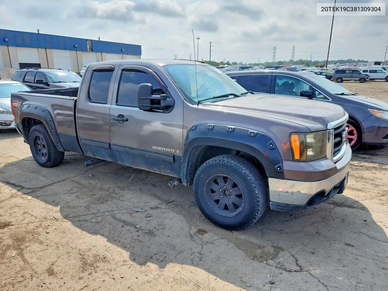 2008 GMC Sierra K1500 VIN: 2GTEK19C381309304 Lot: 61799666