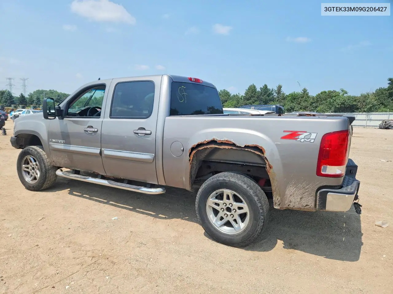 2009 GMC Sierra K1500 Slt VIN: 3GTEK33M09G206427 Lot: 61425846