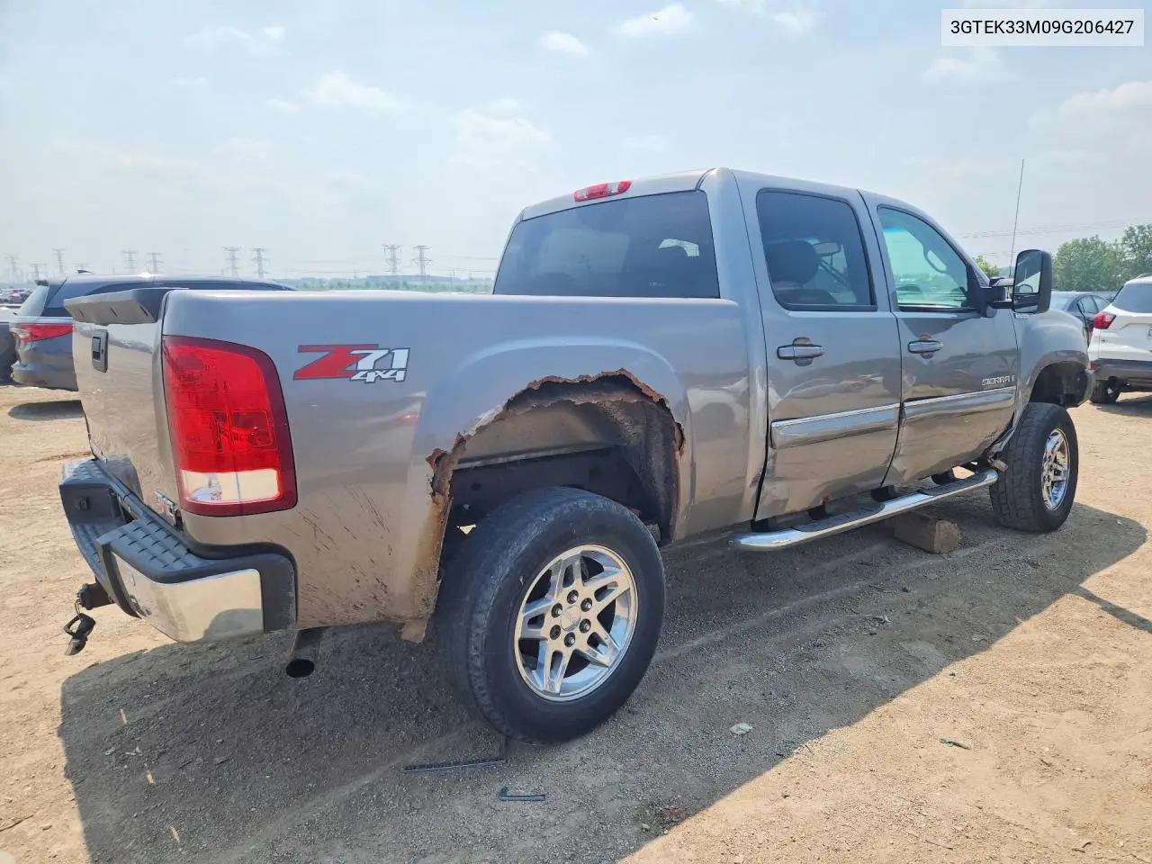 2009 GMC Sierra K1500 Slt VIN: 3GTEK33M09G206427 Lot: 61425846