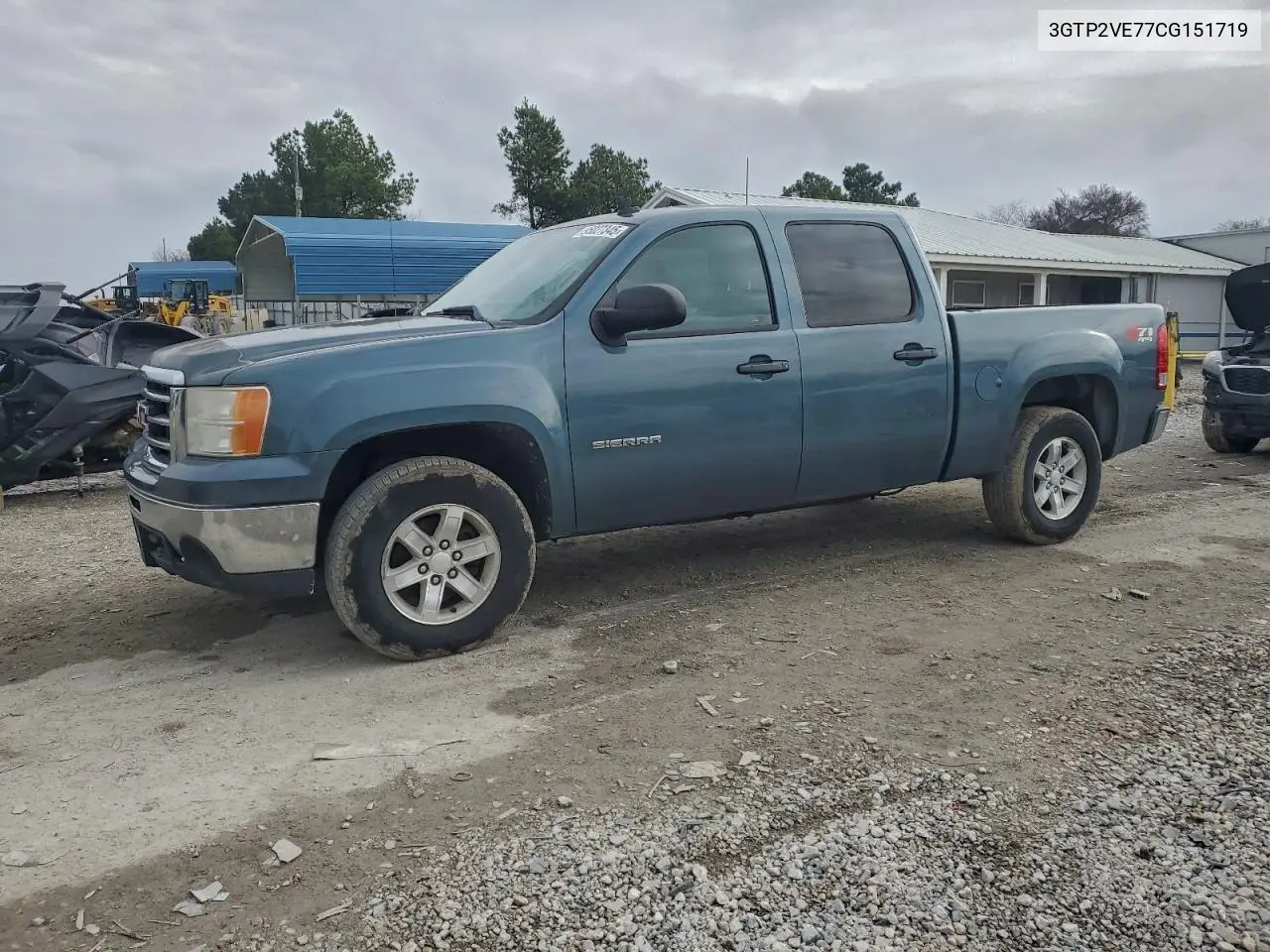 3GTP2VE77CG151719 2012 GMC Sierra K1500 Sle