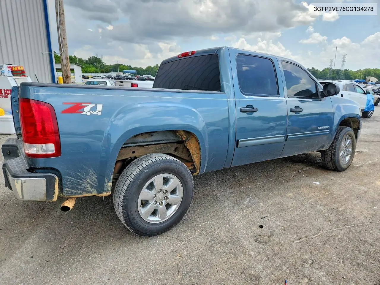 2012 GMC Sierra K1500 Sle VIN: 3GTP2VE76CG134278 Lot: 61153206