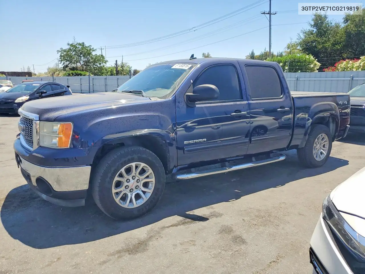 2012 GMC Sierra K1500 Sle VIN: 3GTP2VE71CG219819 Lot: 61180816