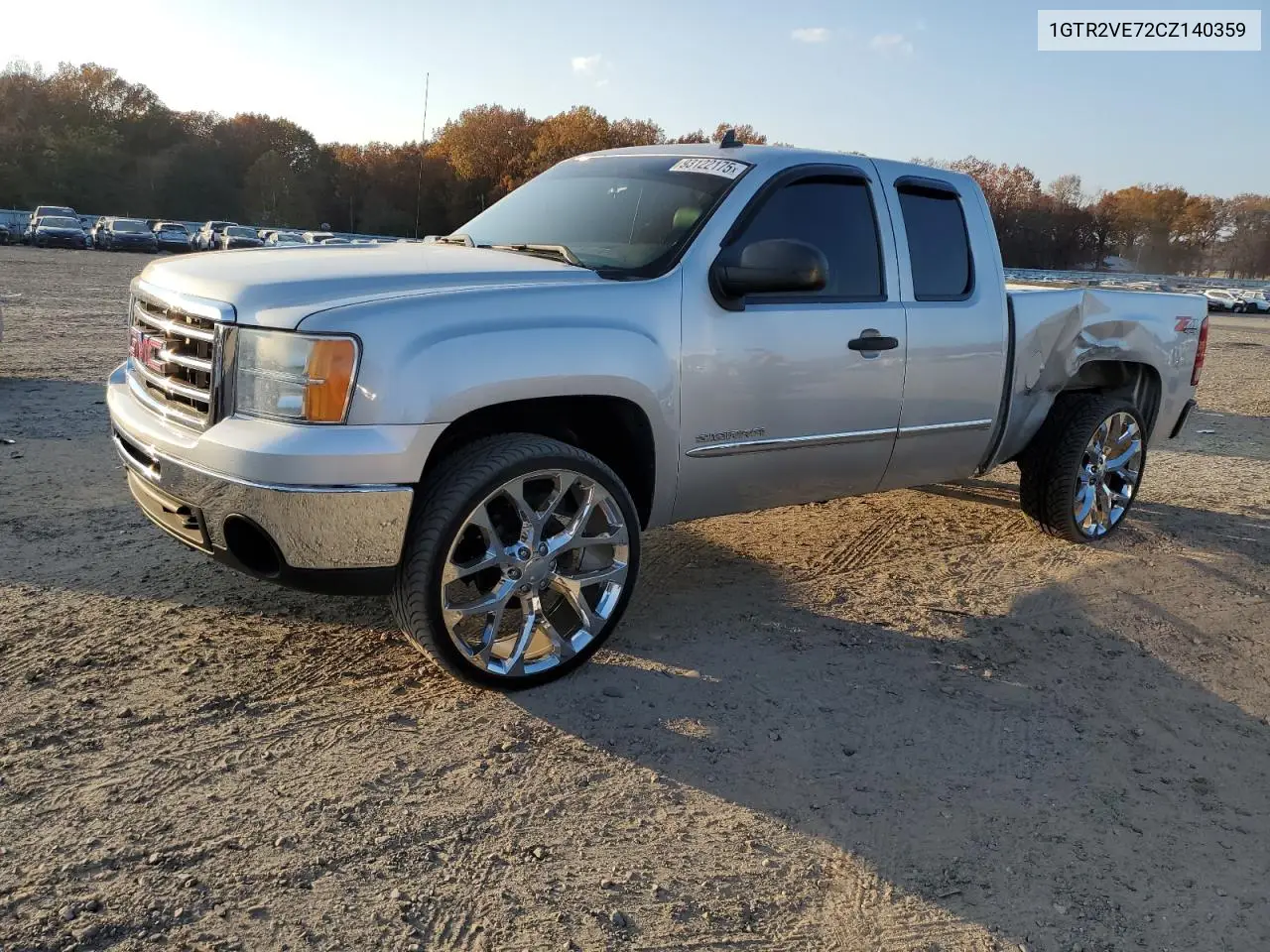 1GTR2VE72CZ140359 2012 GMC Sierra K1500 Sle