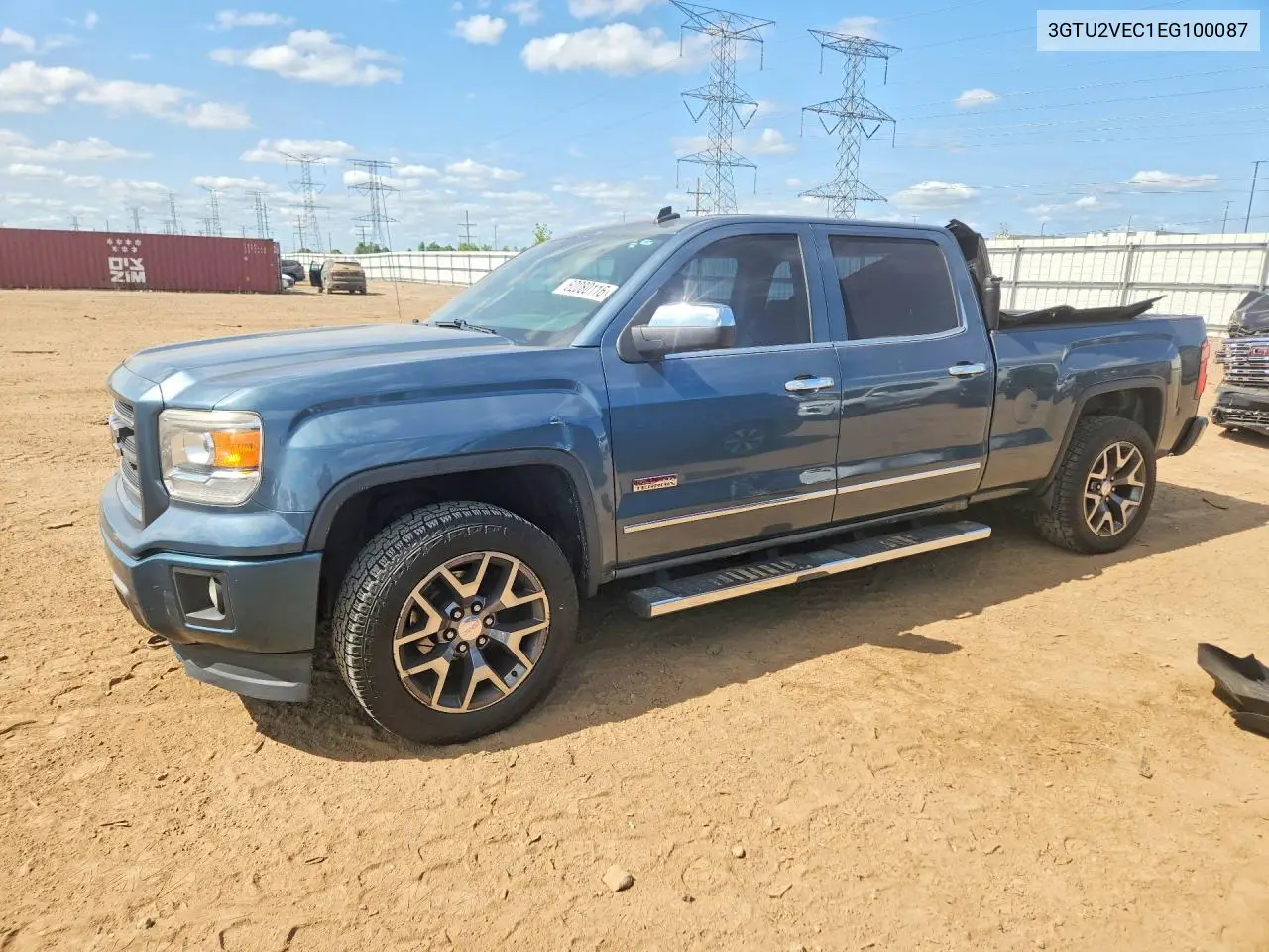 2014 GMC Sierra K1500 Slt VIN: 3GTU2VEC1EG100087 Lot: 62080116