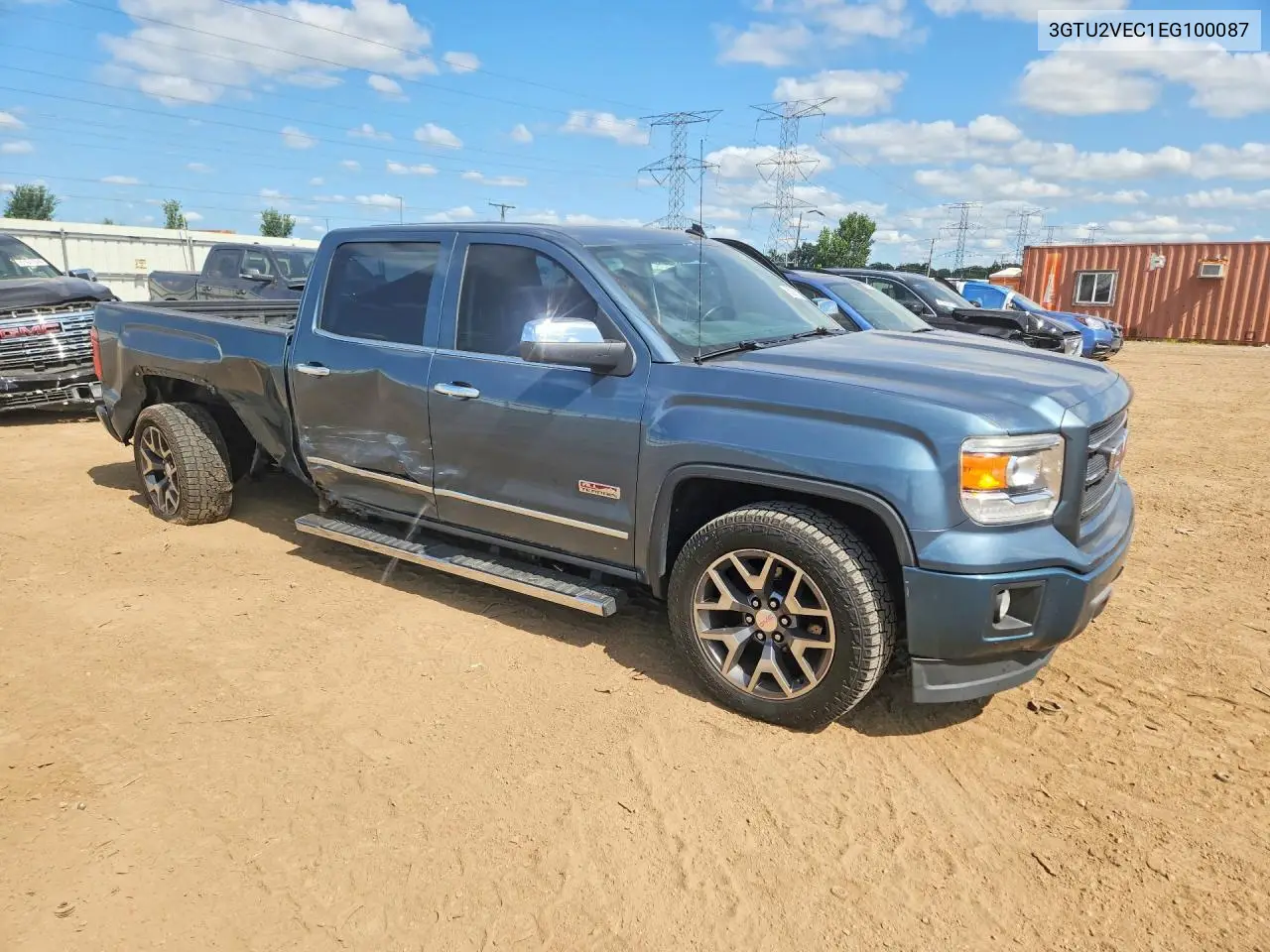 2014 GMC Sierra K1500 Slt VIN: 3GTU2VEC1EG100087 Lot: 62080116