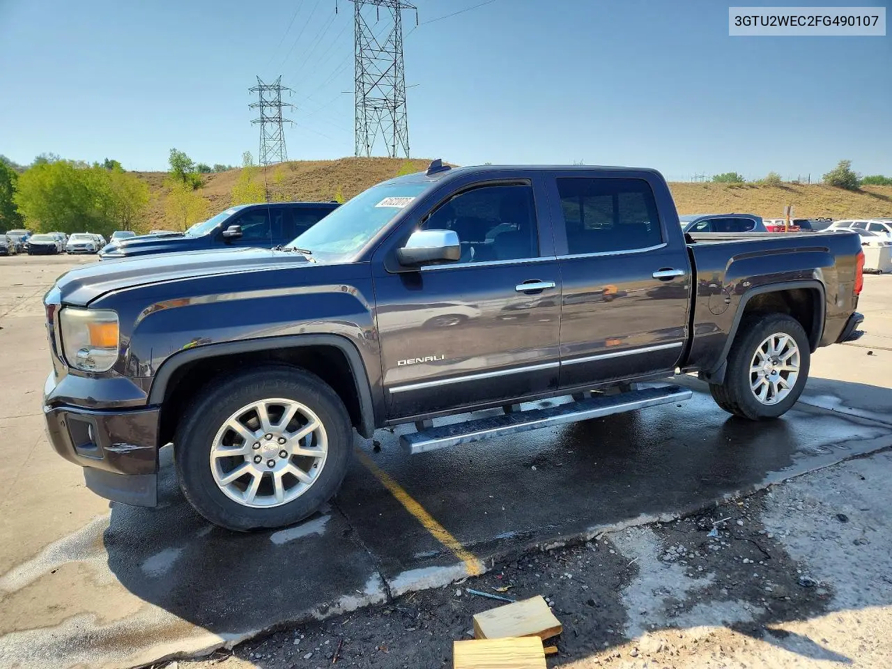 2015 GMC Sierra K1500 Denali VIN: 3GTU2WEC2FG490107 Lot: 61622076