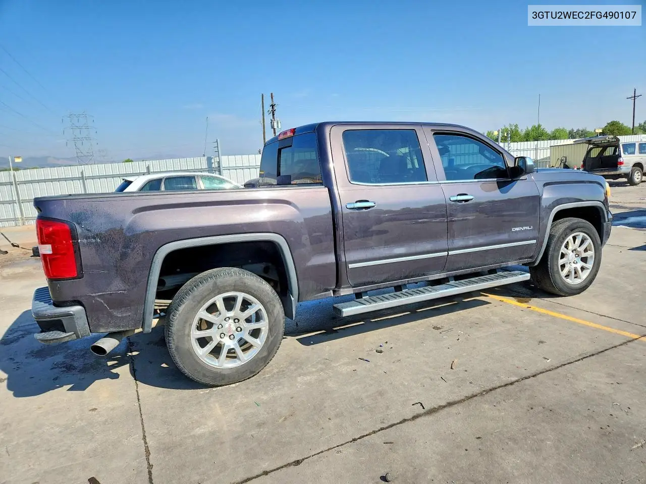 2015 GMC Sierra K1500 Denali VIN: 3GTU2WEC2FG490107 Lot: 61622076