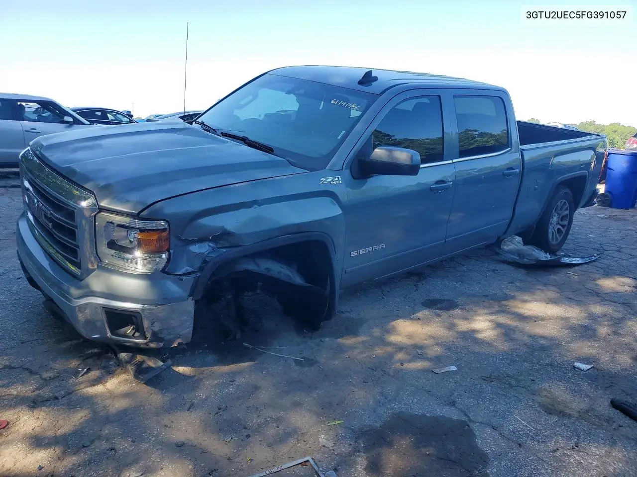 2015 GMC Sierra K1500 Sle VIN: 3GTU2UEC5FG391057 Lot: 61797456