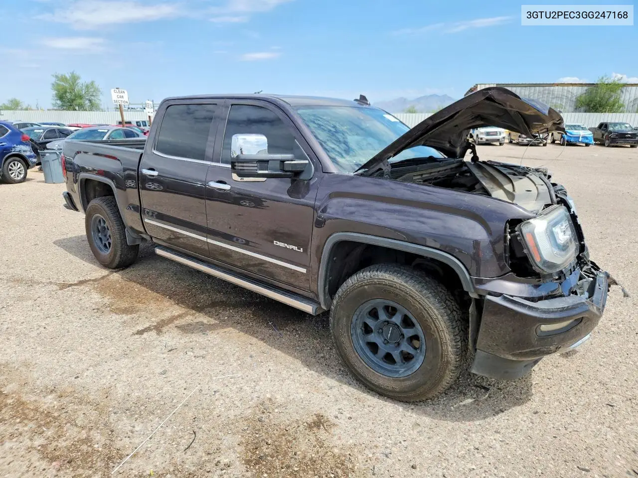 2016 GMC Sierra K1500 Denali VIN: 3GTU2PEC3GG247168 Lot: 61147586