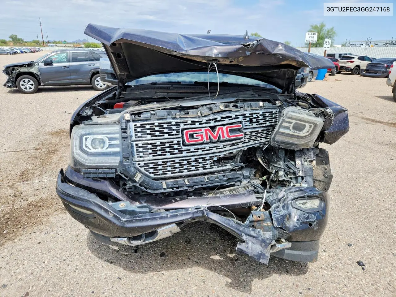 2016 GMC Sierra K1500 Denali VIN: 3GTU2PEC3GG247168 Lot: 61147586