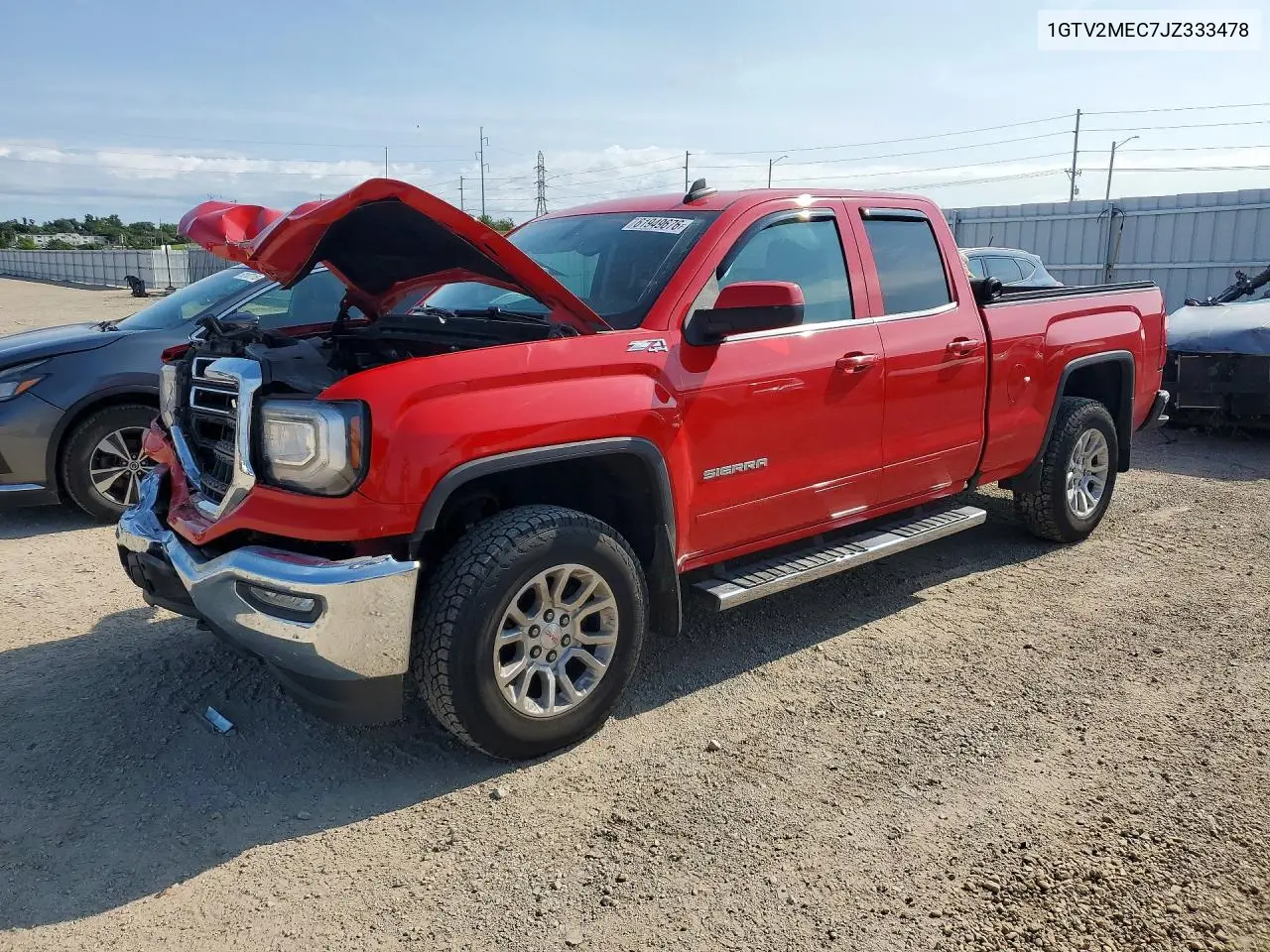 2018 GMC Sierra K1500 Sle VIN: 1GTV2MEC7JZ333478 Lot: 61949676