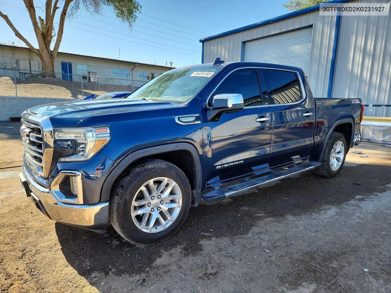 2019 GMC Sierra C1500 Slt VIN: 3GTP8DED2KG231927 Lot: 56434166