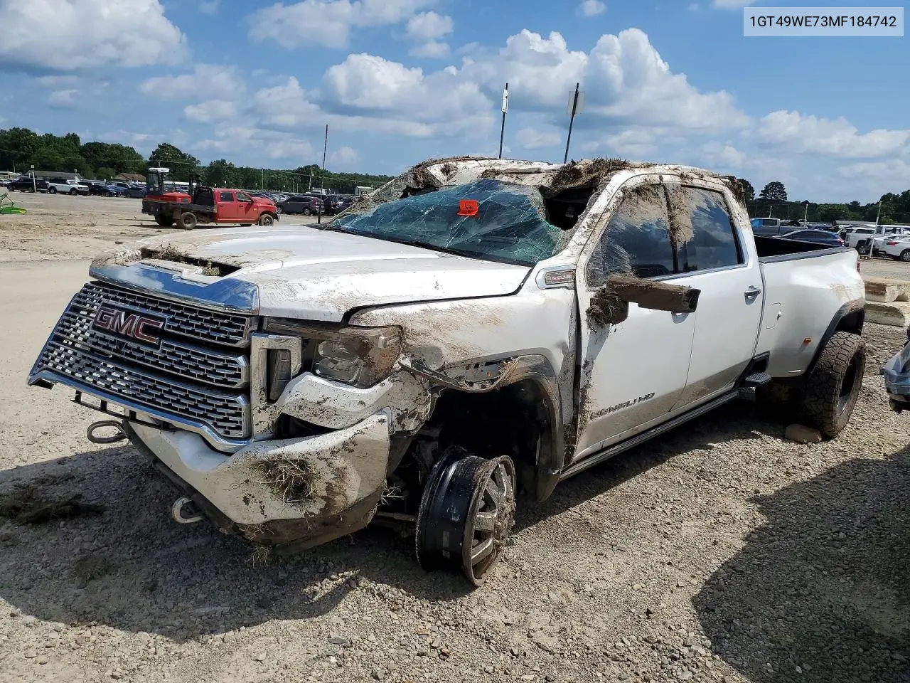 2021 GMC Sierra K3500 Denali VIN: 1GT49WE73MF184742 Lot: 58126376