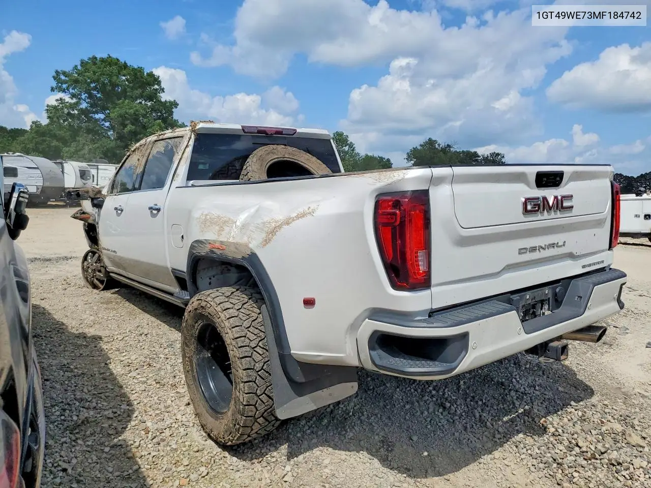 2021 GMC Sierra K3500 Denali VIN: 1GT49WE73MF184742 Lot: 58126376