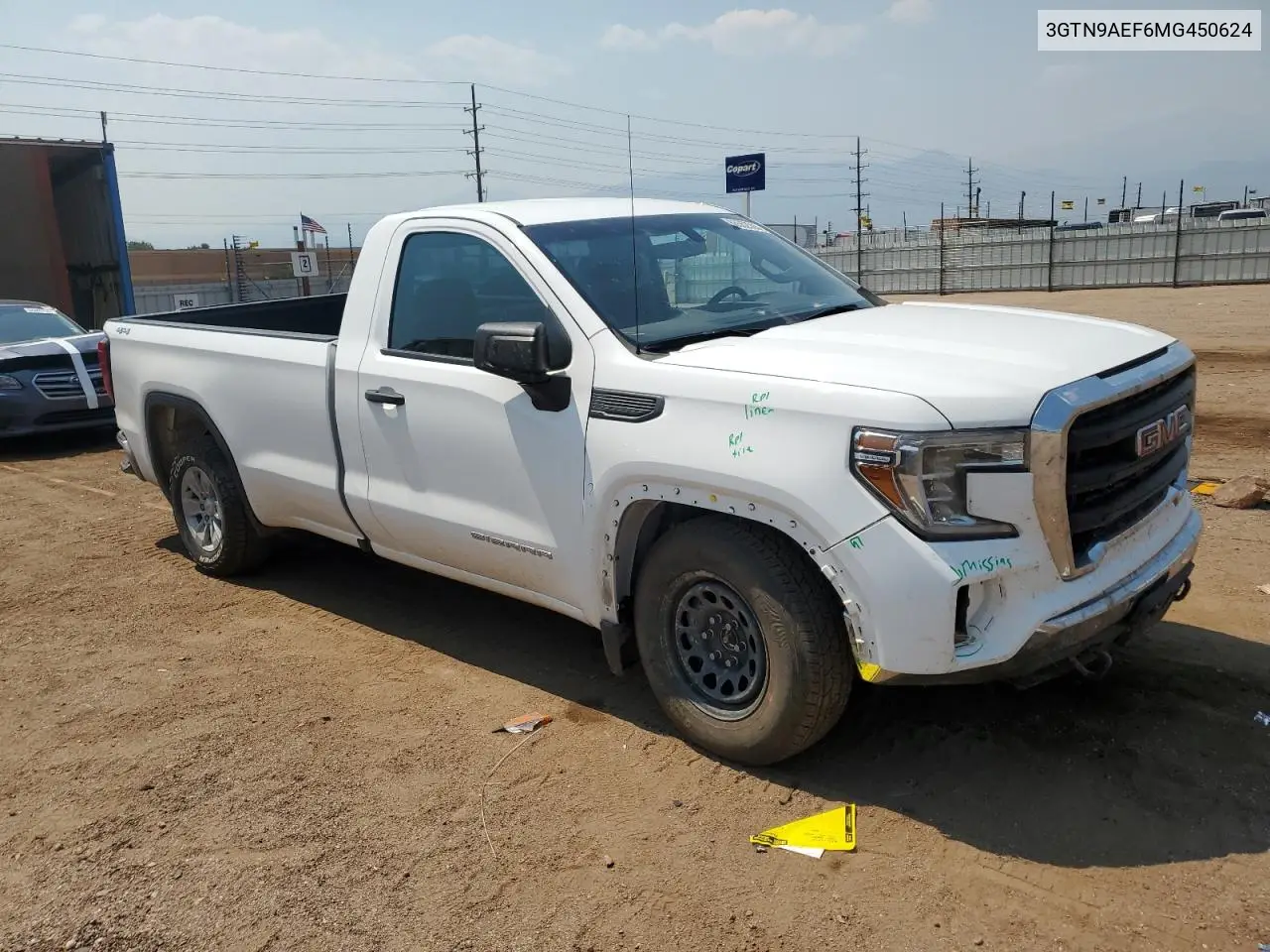 3GTN9AEF6MG450624 2021 GMC Sierra K1500