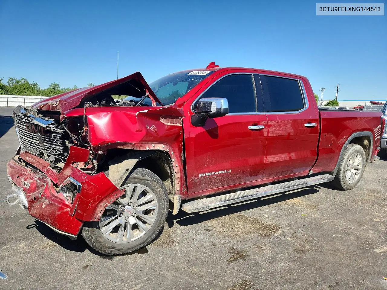 2022 GMC Sierra Limited K1500 Denali VIN: 3GTU9FELXNG144543 Lot: 51882646