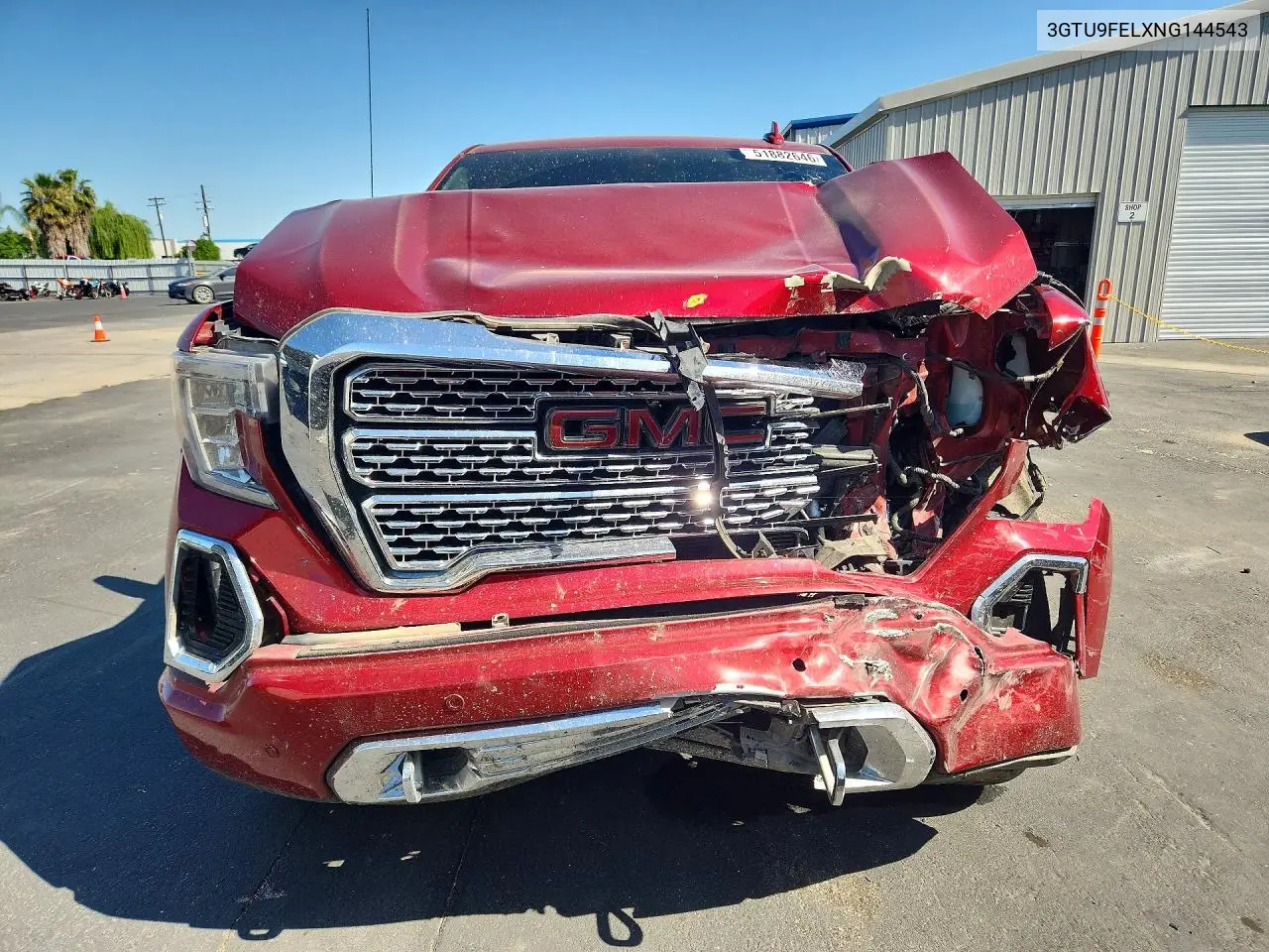 2022 GMC Sierra Limited K1500 Denali VIN: 3GTU9FELXNG144543 Lot: 51882646
