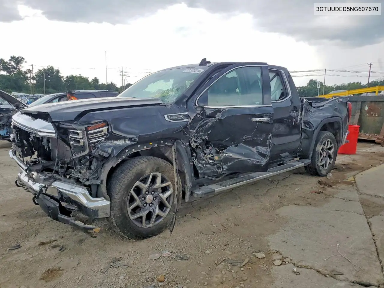 2022 GMC Sierra K1500 Slt VIN: 3GTUUDED5NG607670 Lot: 61586946