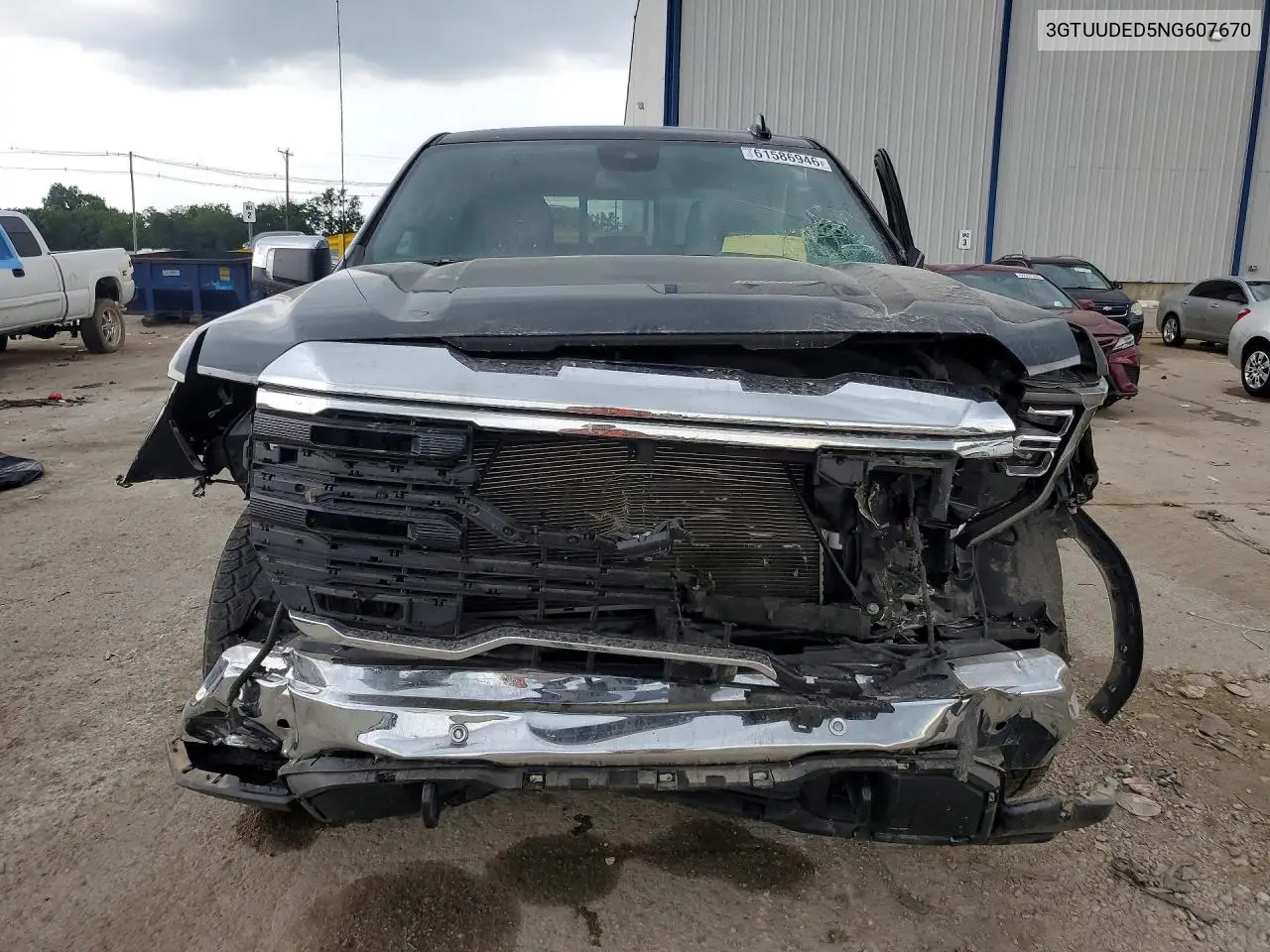 2022 GMC Sierra K1500 Slt VIN: 3GTUUDED5NG607670 Lot: 61586946