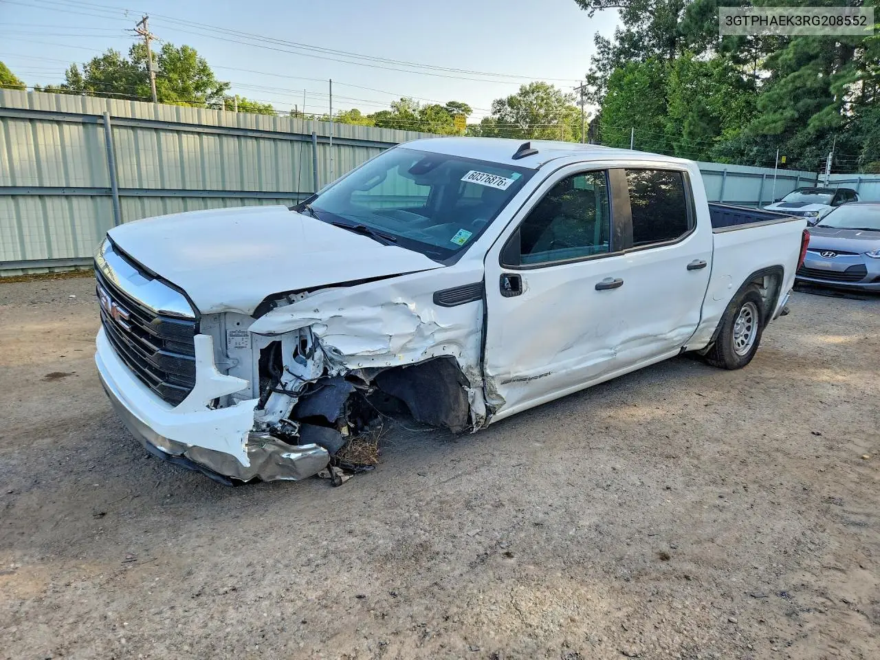 2024 GMC Sierra C1500 VIN: 3GTPHAEK3RG208552 Lot: 60376876