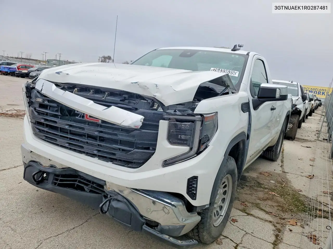 2024 GMC Sierra K1500 VIN: 3GTNUAEK1RG287481 Lot: 76433635