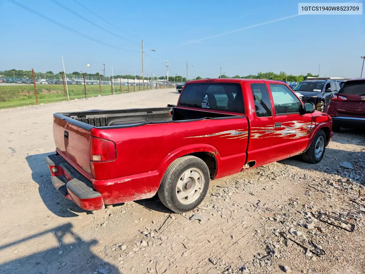 1998 GMC Sonoma VIN: 1GTCS1940W8523709 Lot: 60623796