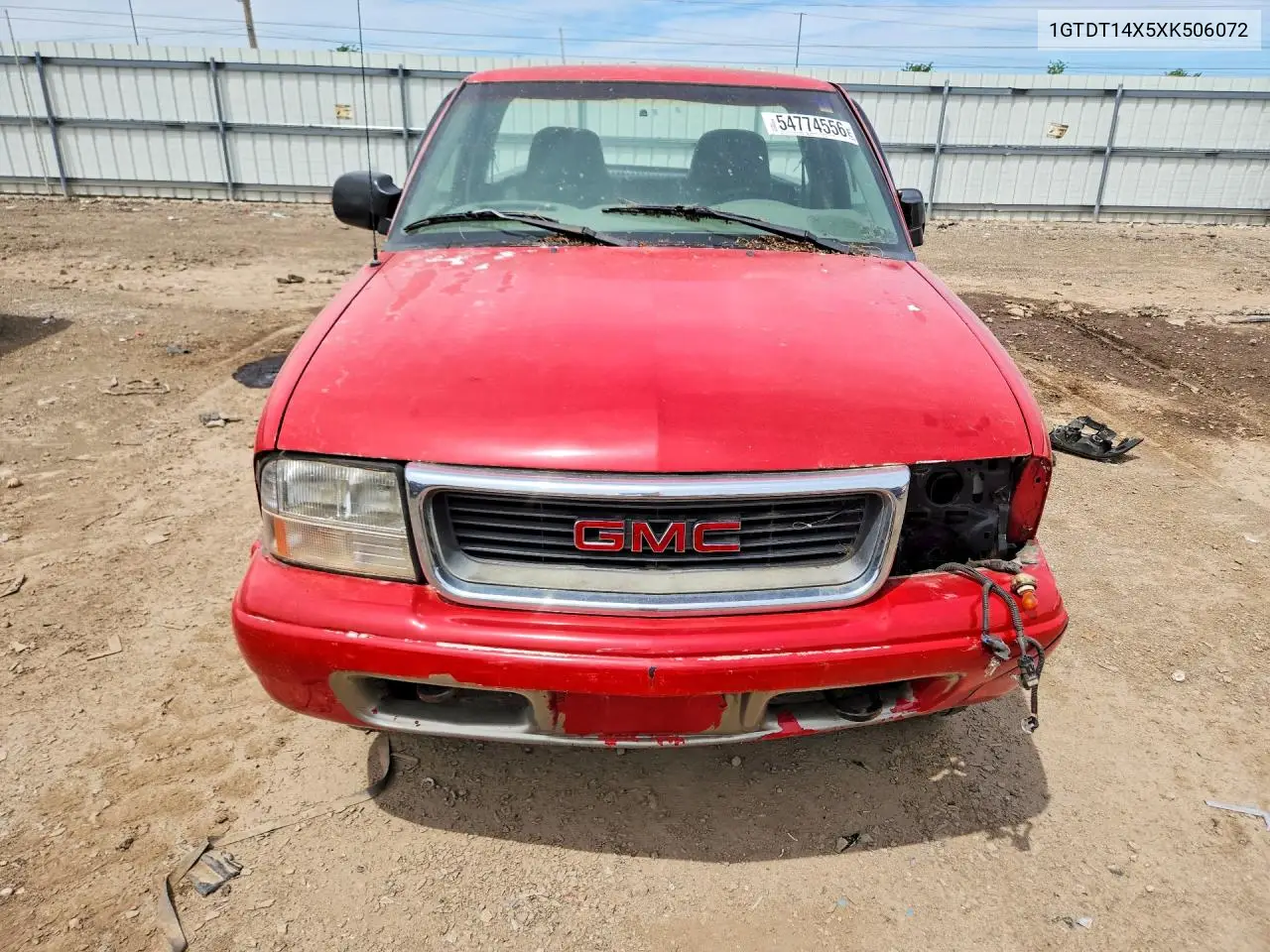 1999 GMC Sonoma VIN: 1GTDT14X5XK506072 Lot: 54774556